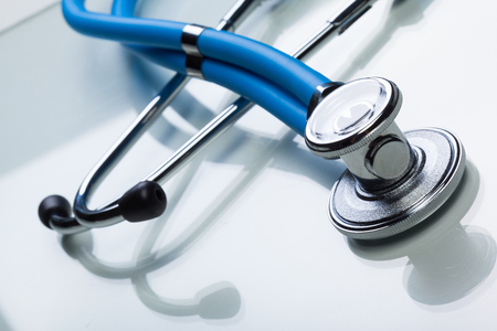 stethoscope on white backgroundの写真素材