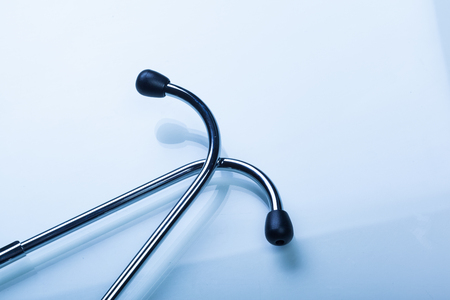 stethoscope on white backgroundの写真素材