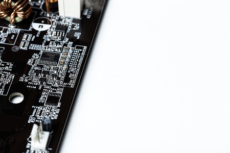 Electronic waste isolated on whiteの写真素材
