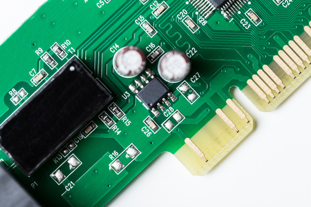 Electronic waste isolated on whiteの写真素材