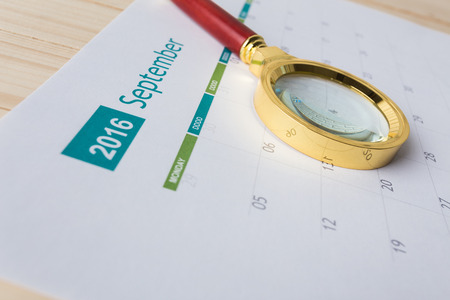 Closeup of numbers on calendar page