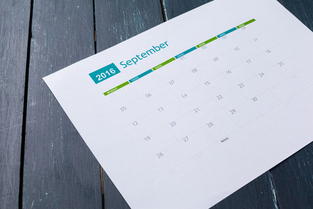 Close up of calendar