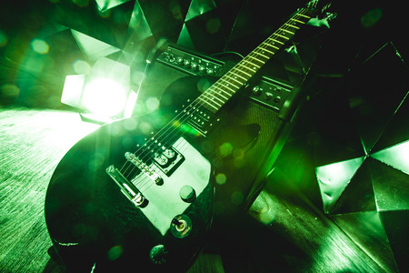 Electric guitar close-upの写真素材