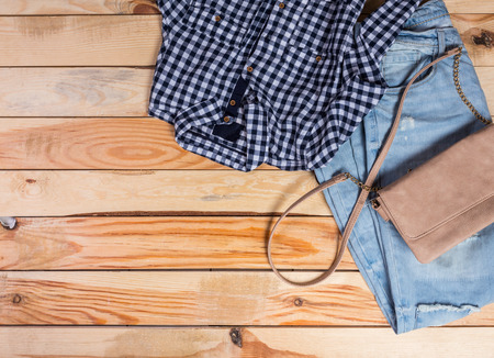 Women's clothes close upの写真素材