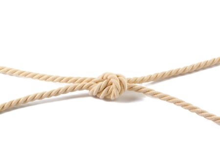 Beige cotton ropeの写真素材