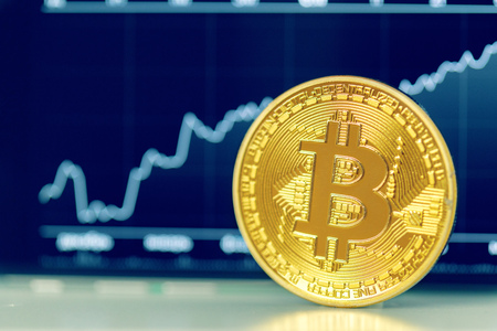 bitcoin crypto currency diagramの写真素材
