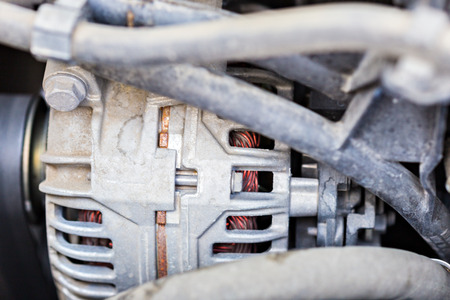 The car engine, engine compartment, Car Engine backgroundの写真素材