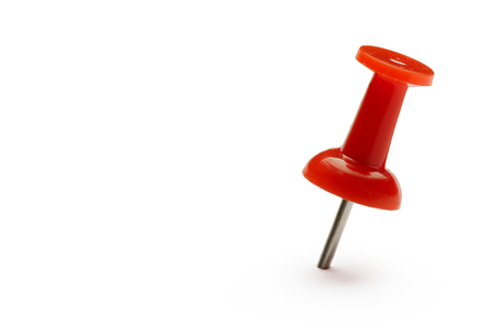 close up of a pushpin on white backgroundの写真素材