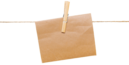 cards on rope, copy spaceの写真素材