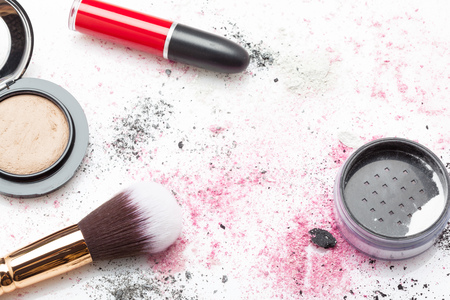 brush and powderの写真素材