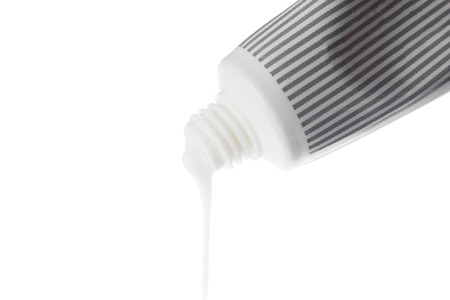 Dental toothpaste isolated on white background