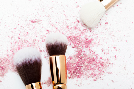 brush and powderの写真素材