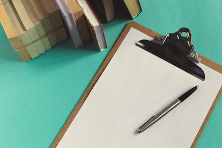 Composition with books on the table