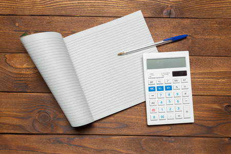 blank paper on deskの写真素材