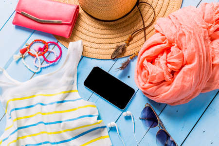 Bright summer beach look