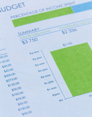 Business Line graphの写真素材