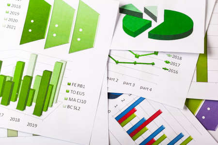 Business Charts Greenの写真素材