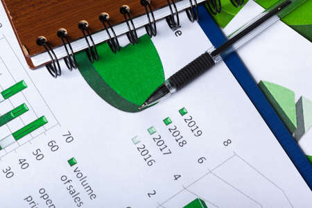 Business Charts Greenの写真素材