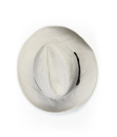 straw hat isolated on a white backgroundの写真素材