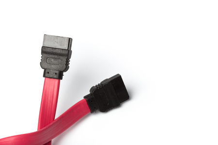 Cable computer bus with plug isolated on white backgroundの写真素材