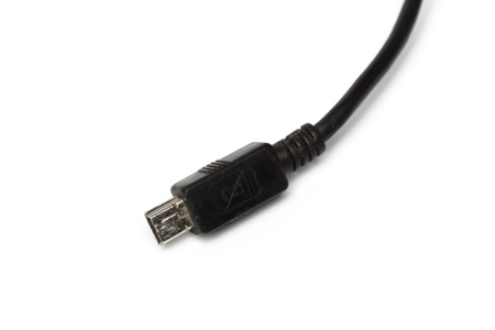 USB Cable Plug isolated on White Backgroundの写真素材