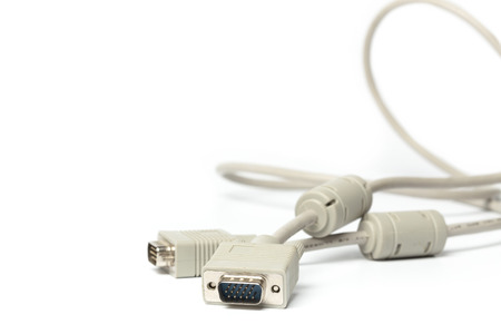 DVI wire isolated on white backgroundの写真素材