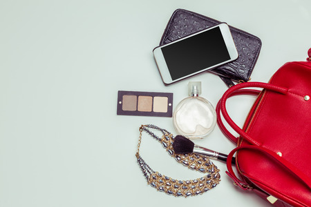 Contents of woman's bagの写真素材