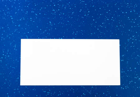 blank board on blue backgroundの写真素材