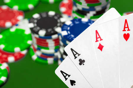 poker chips on the table