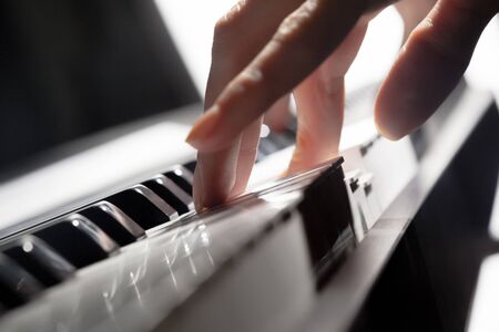 Playing Piano. close upの写真素材