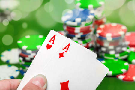 poker chips on the table