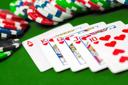 poker chips on the table