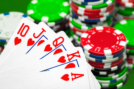 poker chips on the table
