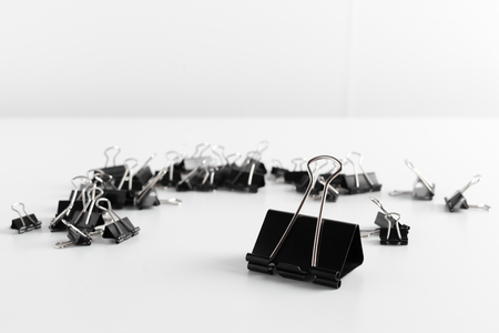 Clip for document or paper clip attachmentの写真素材