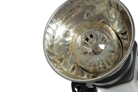 Studio lighting isolated on whiteの写真素材