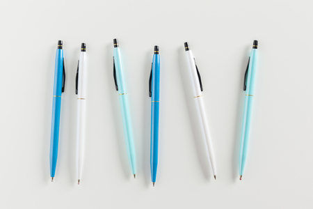 pens isolated on white backgroundの写真素材