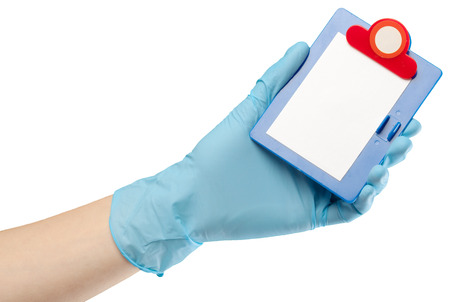 hand hold a clipboardの写真素材