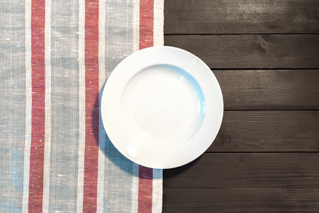 White Plate on a Tablecloth