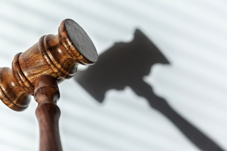 Gavel and its shadowの写真素材