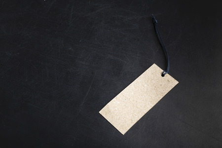 Tag on black backgroundの写真素材