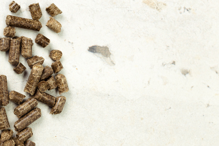 Energy. Pellets on the table