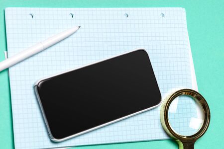 Black smartphone on the table
