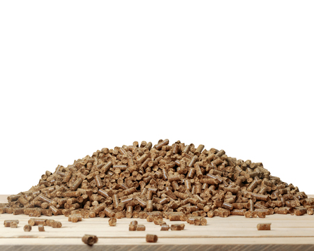 wooden pelletsの写真素材