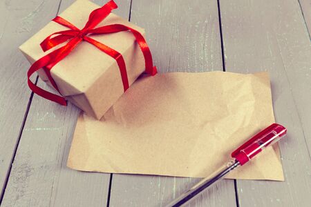 Gift box with ribbonの写真素材