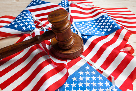 Gavel and USA flag