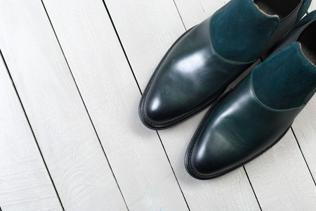 Leather men's shoesの写真素材