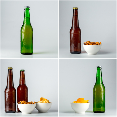 beer isolated on a white backgroundの写真素材