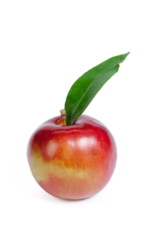 red apple isolated on the white backgroundの写真素材