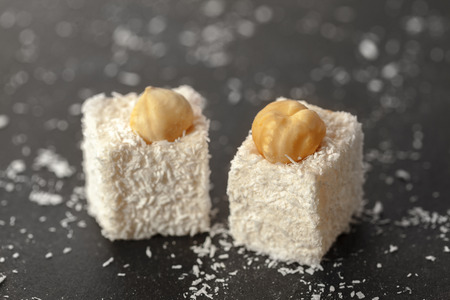 traditional eastern desserts on the tableの写真素材