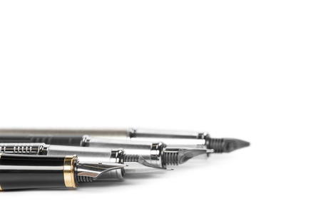fountain pen isolated on white backgroundの写真素材